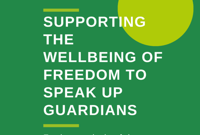 Supporting the wellbeing of FTSU guardians covere